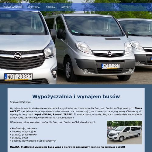 Wypożyczalnia busa 9 osobowego z kierowcą w Warszawie