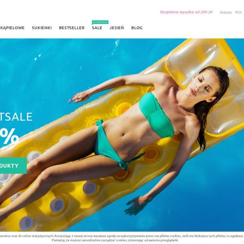 Stroje kąpielowe neonowe