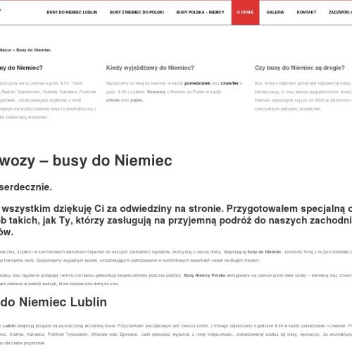 Przewozy osobowe do niemiec - Tarnów