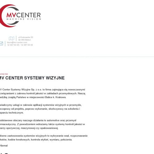 System wizyjny w przemyśle - Wrocław