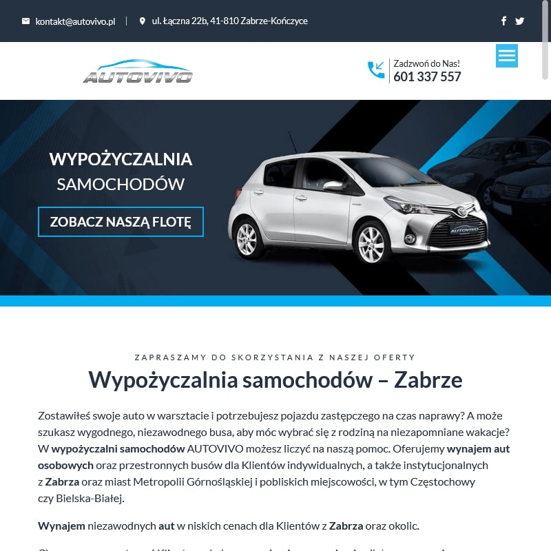 Wynajem samochodów osobowych Katowice