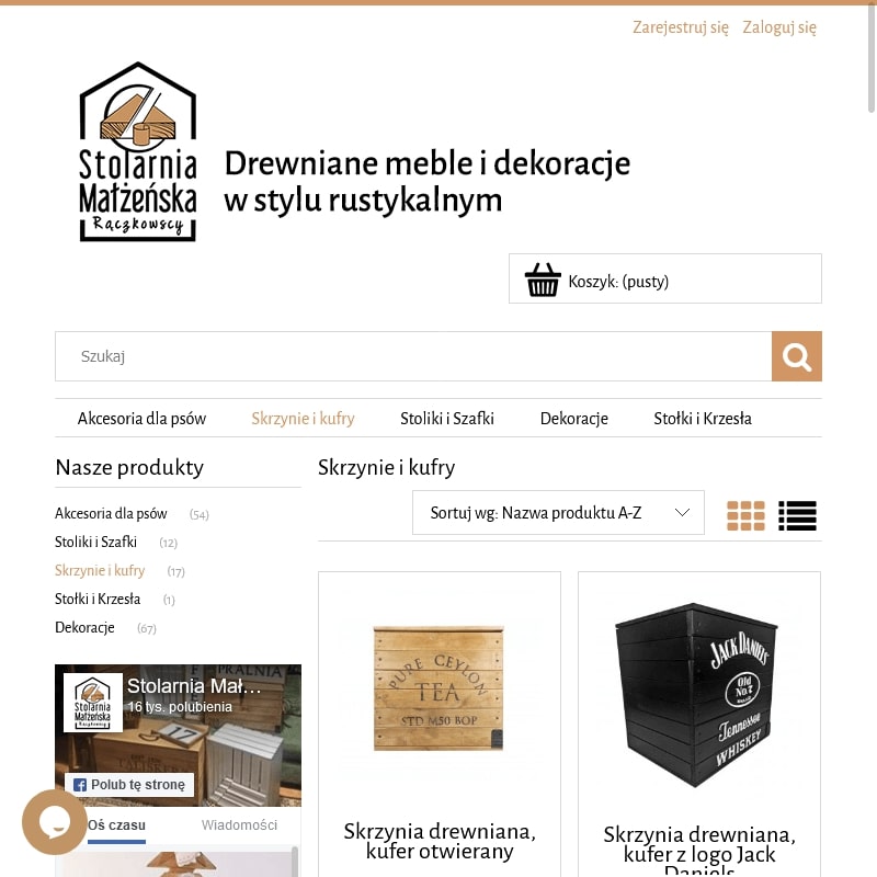 Drewniane skrzynie i kufry