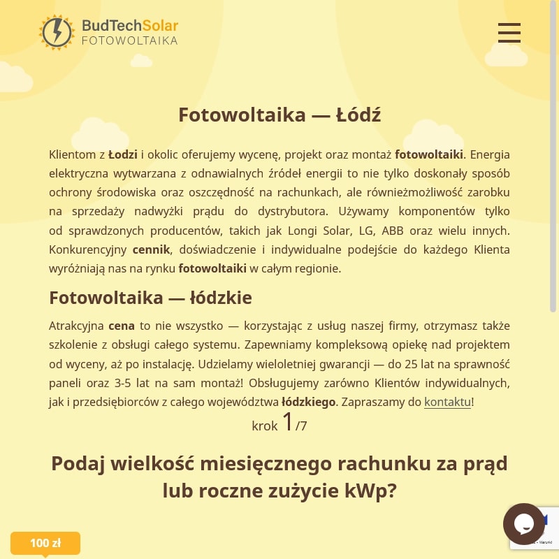 Panele fotowoltaiczne z inwerterem w Łodzi