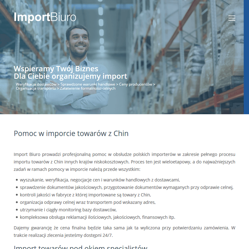 Sprowadzanie towaru z chin