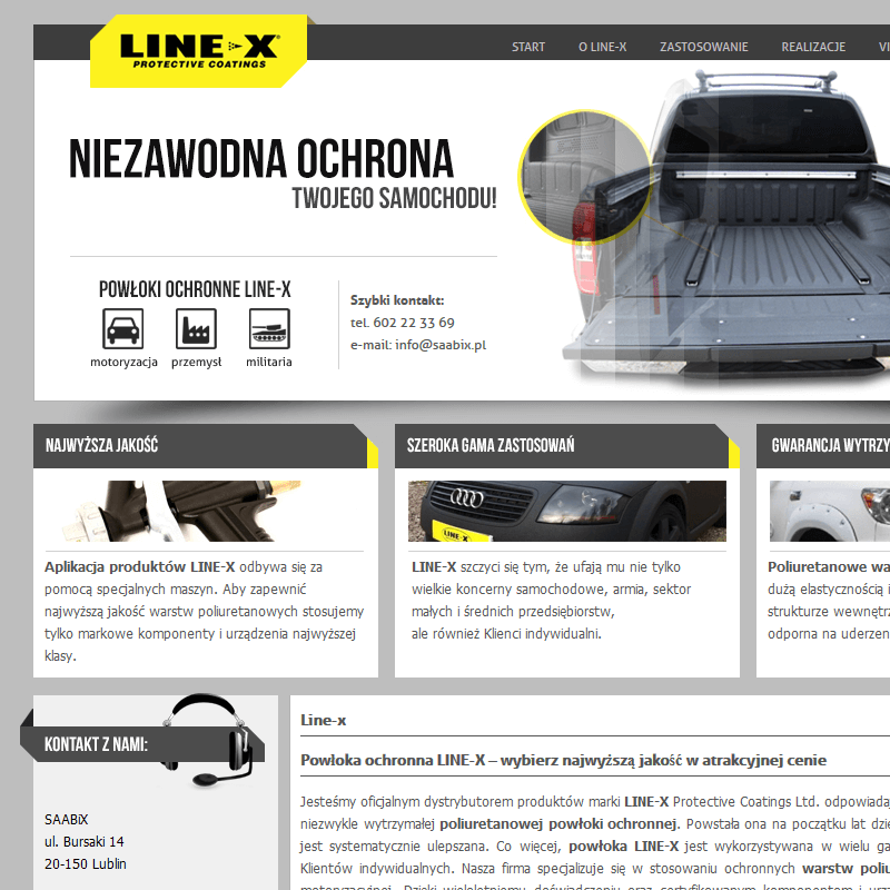 Ochrona karoserii line-x - Lublin